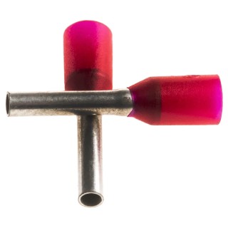 Weidmüller Insulated Crimp Bootlace Ferrule 1.4 mm Pin Diameter, 8 mm Pin Length, Polypropylene, Red, 17 AWG, 9019080000