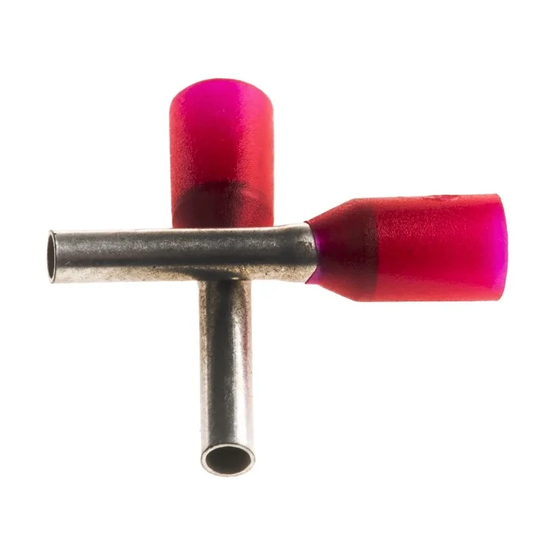 Weidmüller Insulated Crimp Bootlace Ferrule 1.4 mm Pin Diameter, 8 mm Pin Length, Polypropylene, Red, 17 AWG, 9019080000