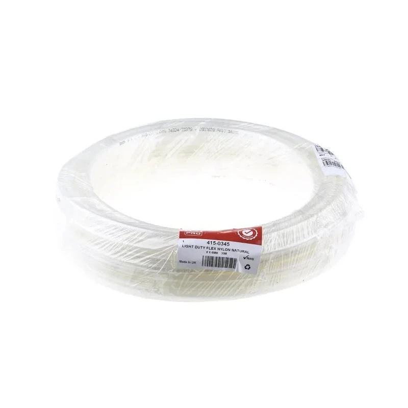 RS PRO Compressed Air Pipe Natural Nylon 8 mm Diameter 30 m Length 17 Bar Maximum Operating Pressure 415-0345