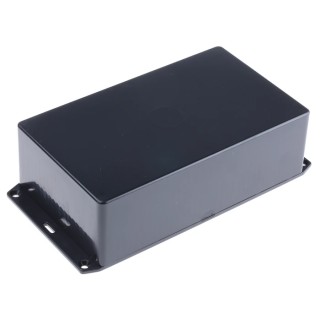 Hammond Flanged ABS Enclosure IP54 57 mm x 191 mm x 110 mm 1591ESFLBK
