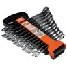 Bahco 12-Piece Ratchet Spanner Set 8 To 19 mm Alloy Steel, Matt Finish 1RM/SH12