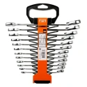 Bahco 12-Piece Ratchet Spanner Set 8 To 19 mm Alloy Steel, Matt Finish 1RM/SH12
