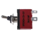 APEM Panel Mount Toggle Switch, On-Off, DPST, Tab Terminal, 28 V dc/ac, 12A, Brass Actuator, IP67, 3600NF Series 3641NF/2