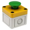 APEM A01 Series Momentary Emergency Stop Push Button Surface Mount 16 mm Cutout IP65 A01MMESP3+52B+FM2+PEA01