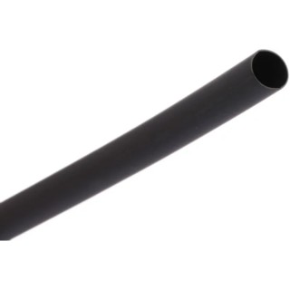 RS PRO Heat Shrink Tubing Black 6.4 mm Sleeve Diameter x 300 mm Length 2:1 Shrink Ratio 417-7261