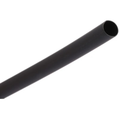 RS PRO Heat Shrink Tubing Black 6.4 mm Sleeve Diameter x 300 mm Length 2:1 Shrink Ratio 417-7261