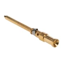 HARTING Han D Heavy Duty Power Connector Male Crimp Contact, Gold Plated Copper Alloy, 10A, 250V, Wire Size 0.75 09150006125