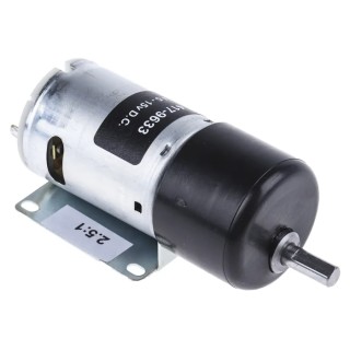 RS PRO Brushed Geared DC Geared Motor, 12V dc, 19.8W, 4819 rpm, 6 mm Shaft Diameter 417-9633