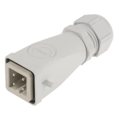 EPIC Heavy Duty Power Connector Insert, 3+E Pole Format, Thermoplastic Zinc Die Cast Body, IP65 10420000+19426000+53111420