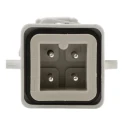EPIC Heavy Duty Power Connector Insert, 3+E Pole Format, Thermoplastic Zinc Die Cast Body, IP65 10420000+19426000+53111420