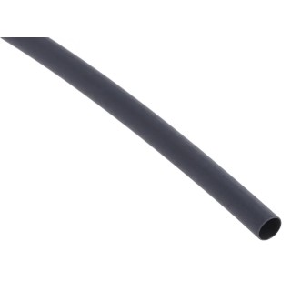 RS PRO Black Polyolefin Heat Shrink Tubing 4.8 mm Sleeve Diameter x 300 mm Length, 2:1 Shrink Ratio 417-7255