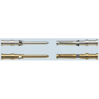 EPIC Heavy Duty Power Connector Crimp Contact Gold Plated Copper Alloy 10A 250V ac 0.75-1 mm² Male 13.1627
