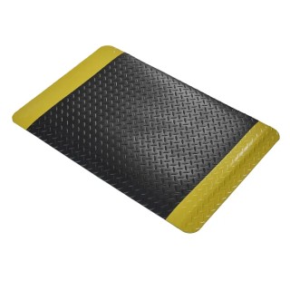 Coba Europe Individual Vinyl Anti-Fatigue Mat 900mm x 1.5 m x 15 mm, Yellow, Black SD010702