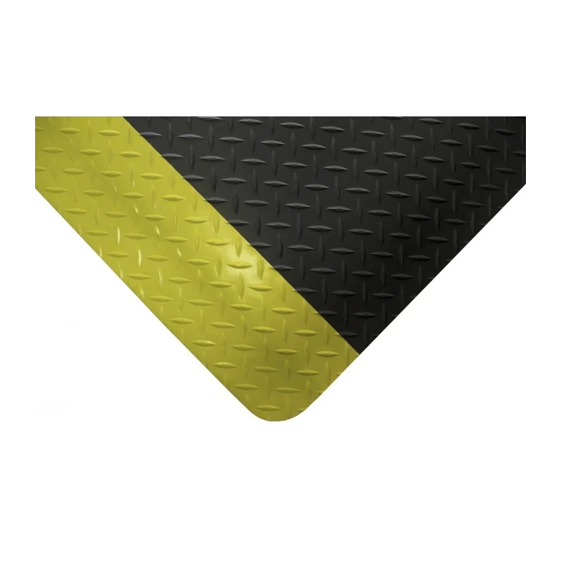 Coba Europe Individual Vinyl Anti-Fatigue Mat 900mm x 1.5 m x 15 mm, Yellow, Black SD010702