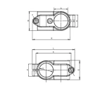 Rose+Krieger Connecting Component Cross Clamp M8 Thread Size, Compatible Groove Size 40 mm, Strut Profile 25 102500000200
