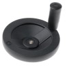 Rose+Krieger Black Die Cast Aluminium Hand Wheel, 100 mm Diameter 90913