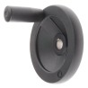 RS PRO Black Die Cast Aluminium Hand Wheel, 100 mm Diameter 90915