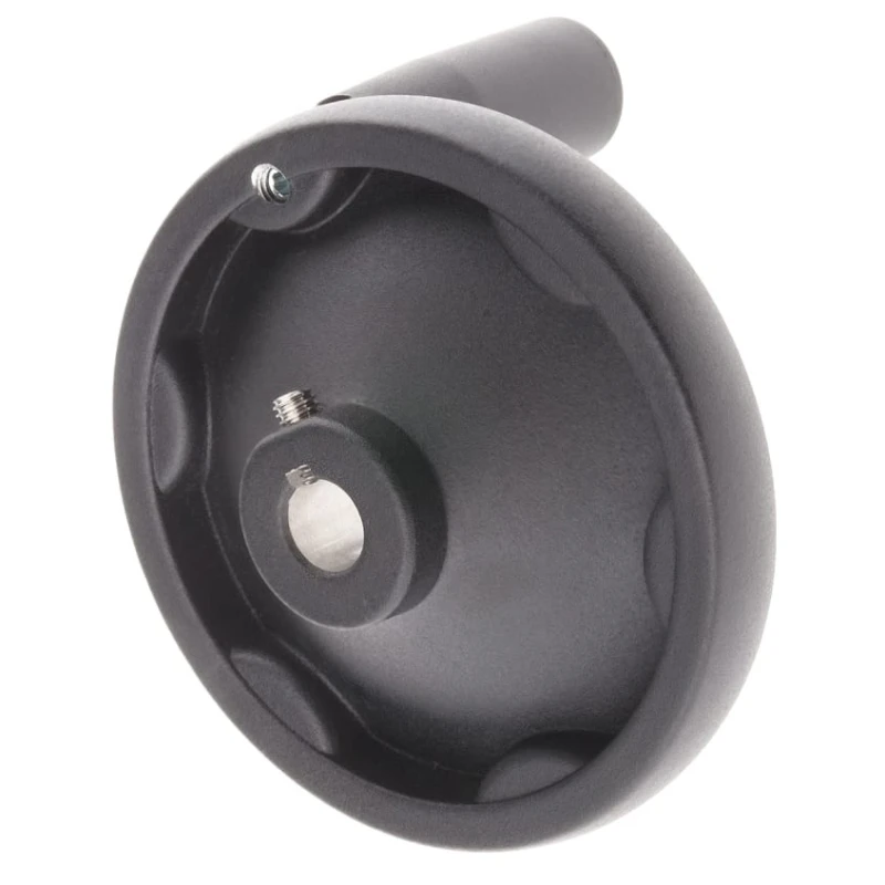 RS PRO Black Die Cast Aluminium Hand Wheel, 100 mm Diameter 90915
