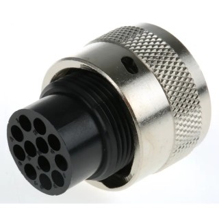ITT Cannon Circular Connector 12 Contacts Cable Standard Plug Male IP65 Trident Ringlock Series 192922-1270 / TR1412PMS1NB