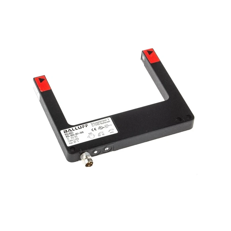 BALLUFF Through Beam Photoelectric Fork Sensor, 80 mm Detection Range, PNP Output, IP67, Anodised Aluminium BGL 80 A-001-S49