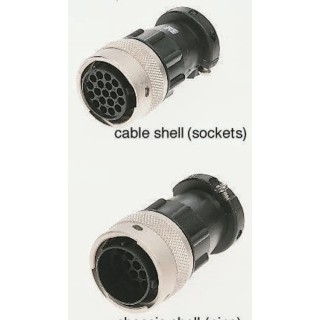 ITT Cannon Industrial Circular Connector 28 Contacts Cable Plug Female IP65 Trident Ringlock TR2028PFS1NB / 192926-0540