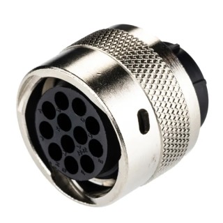 ITT Cannon Circular Connector Cable, Plug Female, 12 Contacts, 250V, 13A, IP65 Rated, Polymer TR1412PFS1NB / 192926-0520
