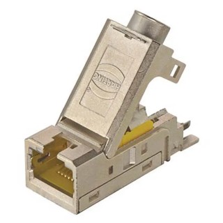 HARTING Han-Modular Series RJ45 Connector Female Cable Cat5 Shielded Straight 1 Port 4 Way RJ45