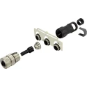HARTING Industrial Circular Connector, 5 Contacts, Cable Mount, Plug Female, Polymer Housing, IP65/IP67, 50V 21038122511