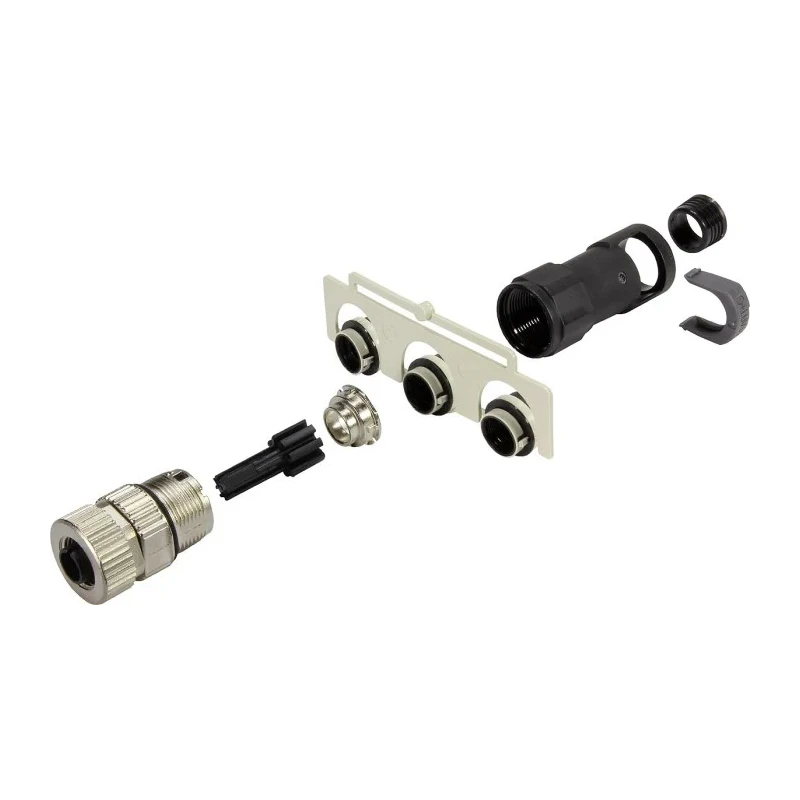 HARTING Industrial Circular Connector, 5 Contacts, Cable Mount, Plug Female, Polymer Housing, IP65/IP67, 50V 21038122511