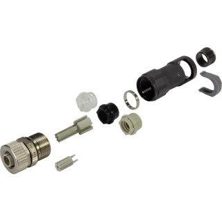 HARTING Circular Connector Cable Mount Socket Female 4 Contacts M12 Series 50V 4A IP65/IP67 D Coded 21038822411