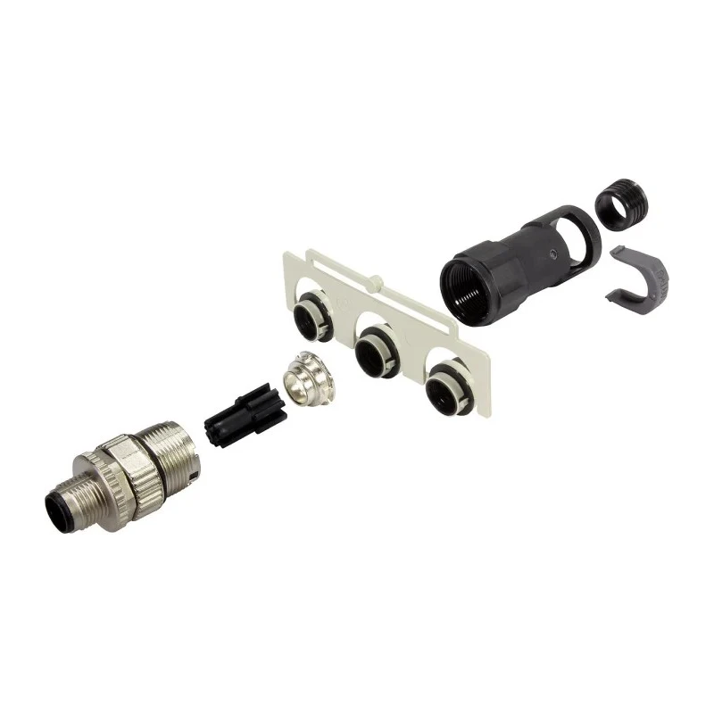 HARTING Circular Connector 5 Contacts Cable M12 Socket Male IP65 IP67 50V 4A 21038121511