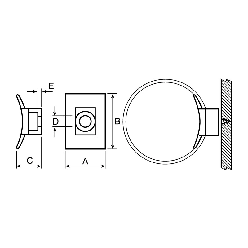 HellermannTyton Black Cable Tie Mount 8 mm x 17 mm x 25 mm 151-27010 LKC-PA66-BK