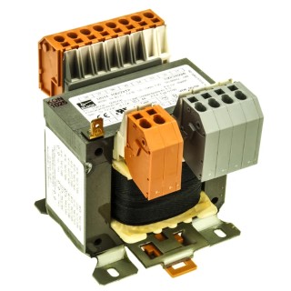 Block 2 Output 100 VA Chassis Mount Transformer, 2 x 12 V AC, Universal Input 208-600 V AC, cUL UL VDE USTE100/2X12