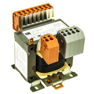 Block 2 Output 100 VA Chassis Mount Transformer, 2 x 12 V AC, Universal Input 208-600 V AC, cUL UL VDE USTE100/2X12