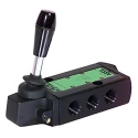 EMERSON ? ASCO Lever Pneumatic Manual Control Valve 551 Series, G 1/4, 5/3 Way, Aluminium Body, 10 bar, 760 L/min 55102096