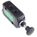EMERSON ? ASCO Push Button Pneumatic Manual Control Valve 551 Series G 1/4, 10 bar, Aluminium Body, 3/2 Function 55102082