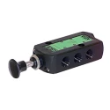EMERSON ? ASCO Push Button Pneumatic Manual Control Valve 551 Series, G 1/4, 5/2 Valve Function, III B 55102086