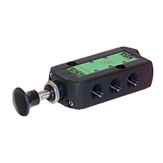 EMERSON ? ASCO Push Button Pneumatic Manual Control Valve 551 Series, G 1/4, 5/2 Valve Function, III B 55102086