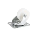 Flexello Medium Duty Nylon Wheel Swivel Castor, 63 mm Wheel Diameter, 85 kg Load Capacity, Plain Bore Hub, Model 420-3427