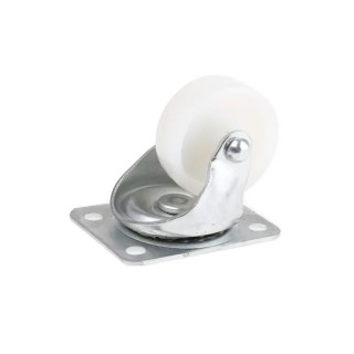 Flexello Medium Duty Nylon Wheel Swivel Castor, 63 mm Wheel Diameter, 85 kg Load Capacity, Plain Bore Hub, Model 420-3427