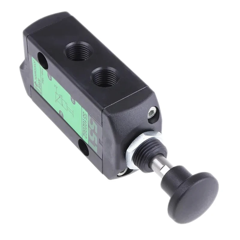 EMERSON ? ASCO EMERSON ASCO Push Button Pneumatic Manual Control Valve 551 Series 1/4 in, 3/2 Function, Aluminium 55102083