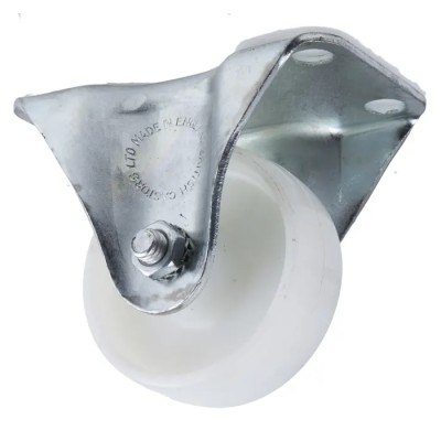 Flexello Fixed Castor with Nylon 63 mm Wheel Diameter, 85 kg Load Capacity, 81 mm Overall Height, 22 mm Wheel Width 420-3376