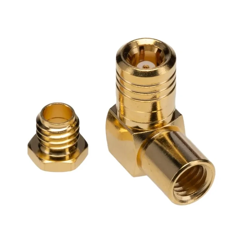 TE Connectivity SMB Series Coaxial Connector Cable Male SMB, 50 Ω, Right Angle Body Solder 1-1478008-0