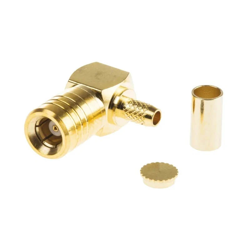 TE Connectivity SMB Series Coaxial Connector Cable Male SMB, 50 Ω, Right Angle Body 1-1337478-0