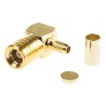 TE Connectivity SMB Series Coaxial Connector Cable Male SMB, 50 Ω, Right Angle Body 1-1337478-0