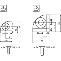 Bosch Rexroth Corner Bracket Connecting Component Strut Profile 30 mm Groove Size 8 mm 3842519319
