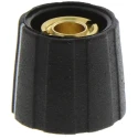 Sifam Black Nylon Potentiometer Knob 15.5 mm Diameter 14.3 mm Height for 6.35 mm Circular Shaft S151 250BK