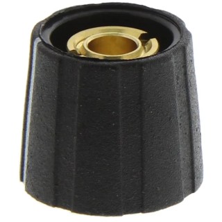 Sifam Black Nylon Potentiometer Knob 15.5 mm Diameter 14.3 mm Height for 6.35 mm Circular Shaft S151 250BK