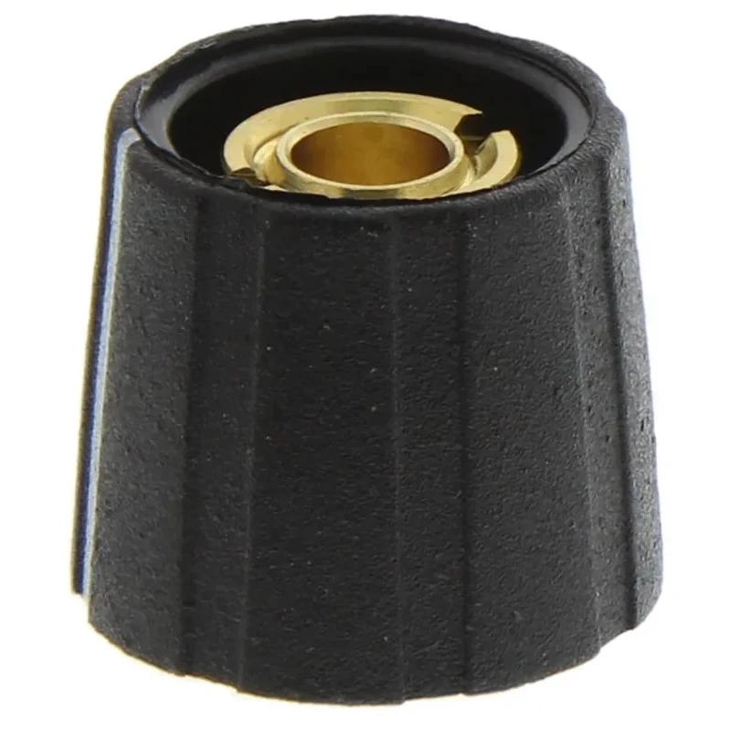 Sifam Black Nylon Potentiometer Knob 15.5 mm Diameter 14.3 mm Height for 6.35 mm Circular Shaft S151 250BK