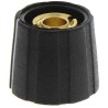 Sifam Black Nylon Potentiometer Knob 15.5 mm Diameter 14.3 mm Height for 6.35 mm Circular Shaft S151 250BK